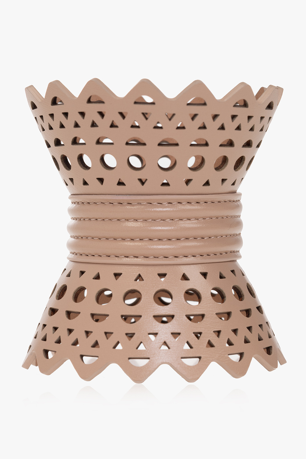 Beige Leather bracelet Alaïa - SchaferandweinerShops Zimbabwe